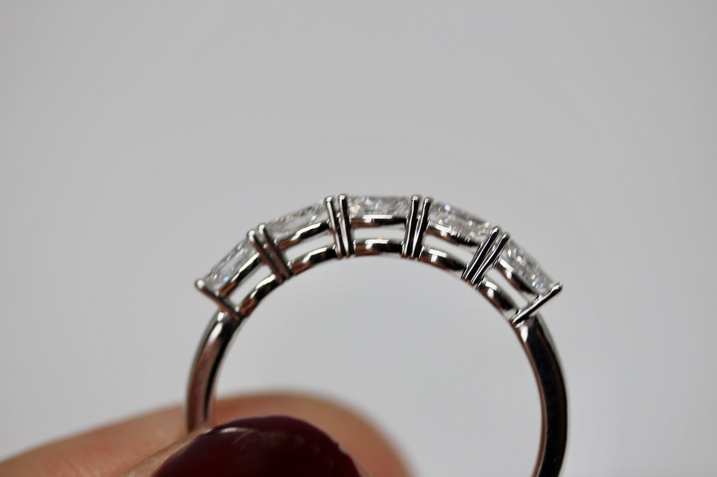 1/2CT 5 Stone Marquise Cut Diamond Wedding Band