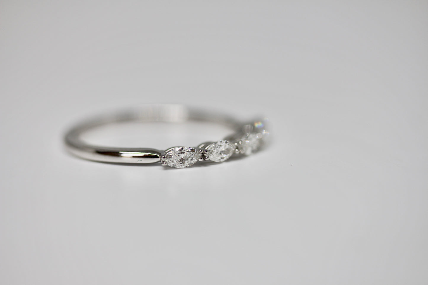 1/2CT 5 Stone Marquise Cut Diamond Wedding Band