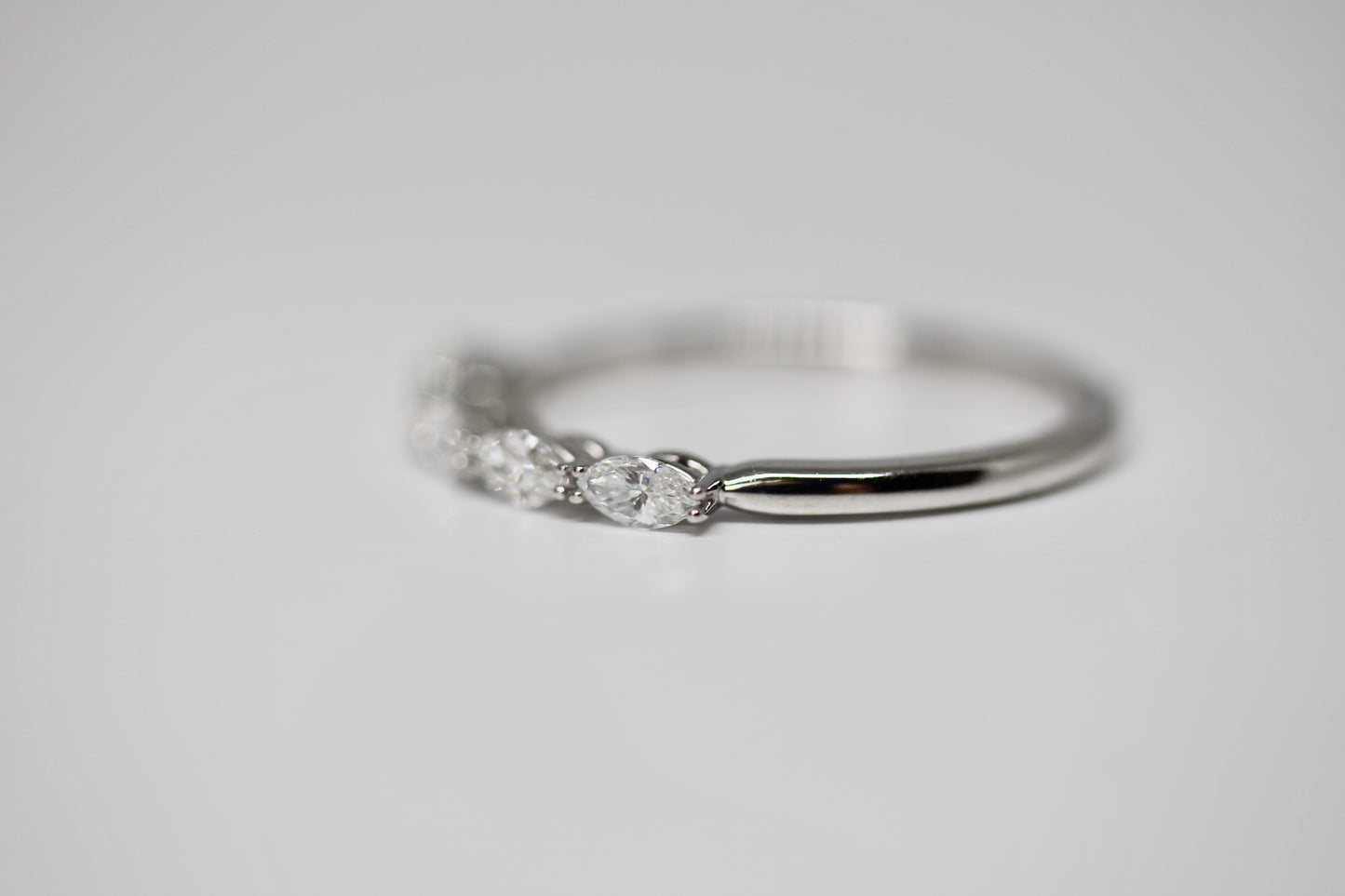 1/2CT 5 Stone Marquise Cut Diamond Wedding Band