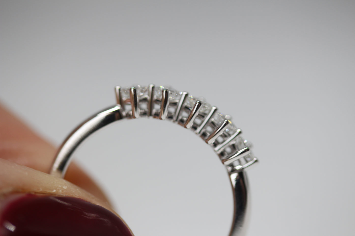 1/2CT 5 Stone Princess Cut Diamond Wedding Band