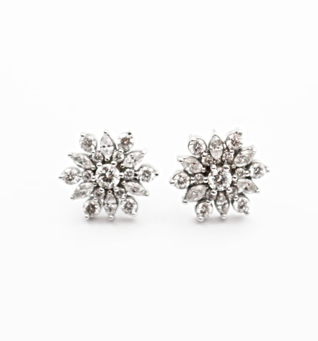 Diamond Vintage Inspired Starburst Earrings