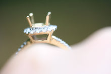 Cushion Shaped Halo Diamond Engagement Ring