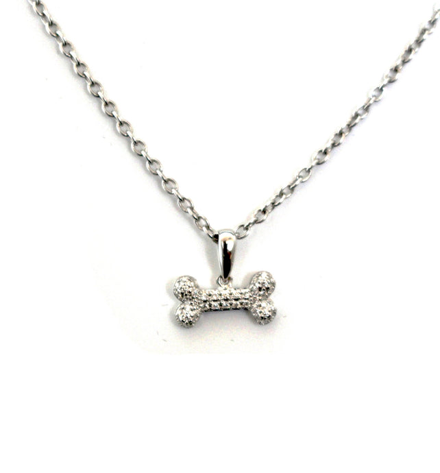 Dog Bone Diamond Pendant