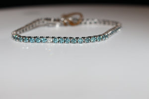 Fancy Blue Diamond Tennis Bracelet