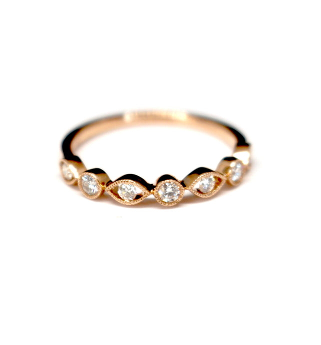 Diamondaire Diamond Stackable Ring 14kt Rose Gold