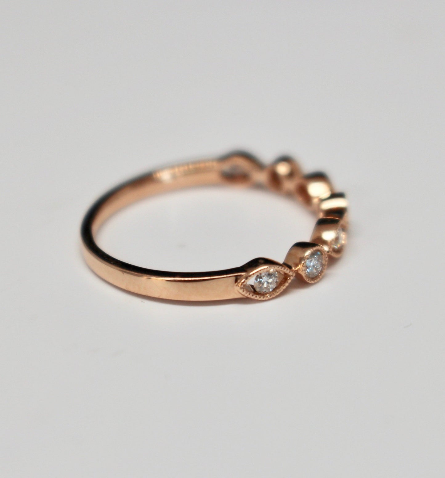 Diamondaire Diamond Stackable Ring 14kt Rose Gold