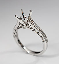 Diamondaire Side Braid Diamond Engagement Ring