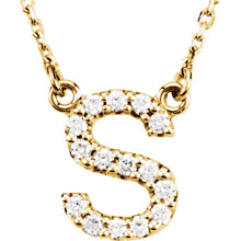 Diamond Initial Letter Necklace