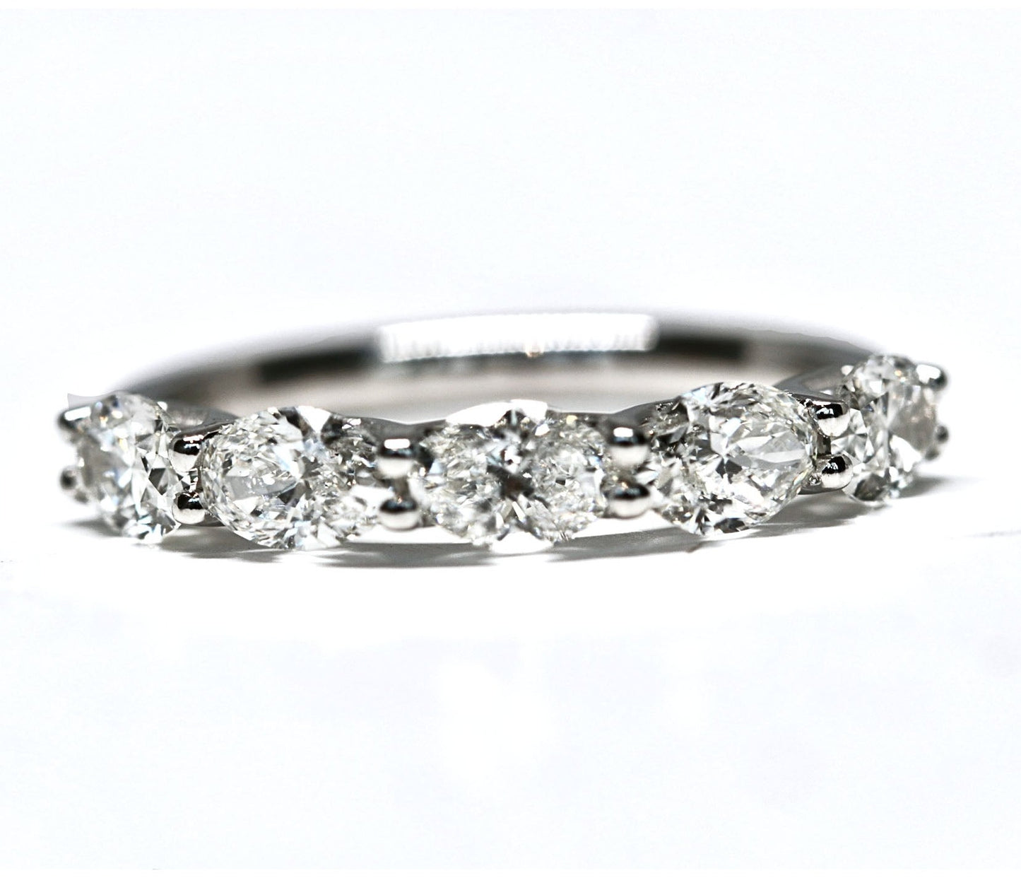 5 Stone Oval Cut Wedding Band
