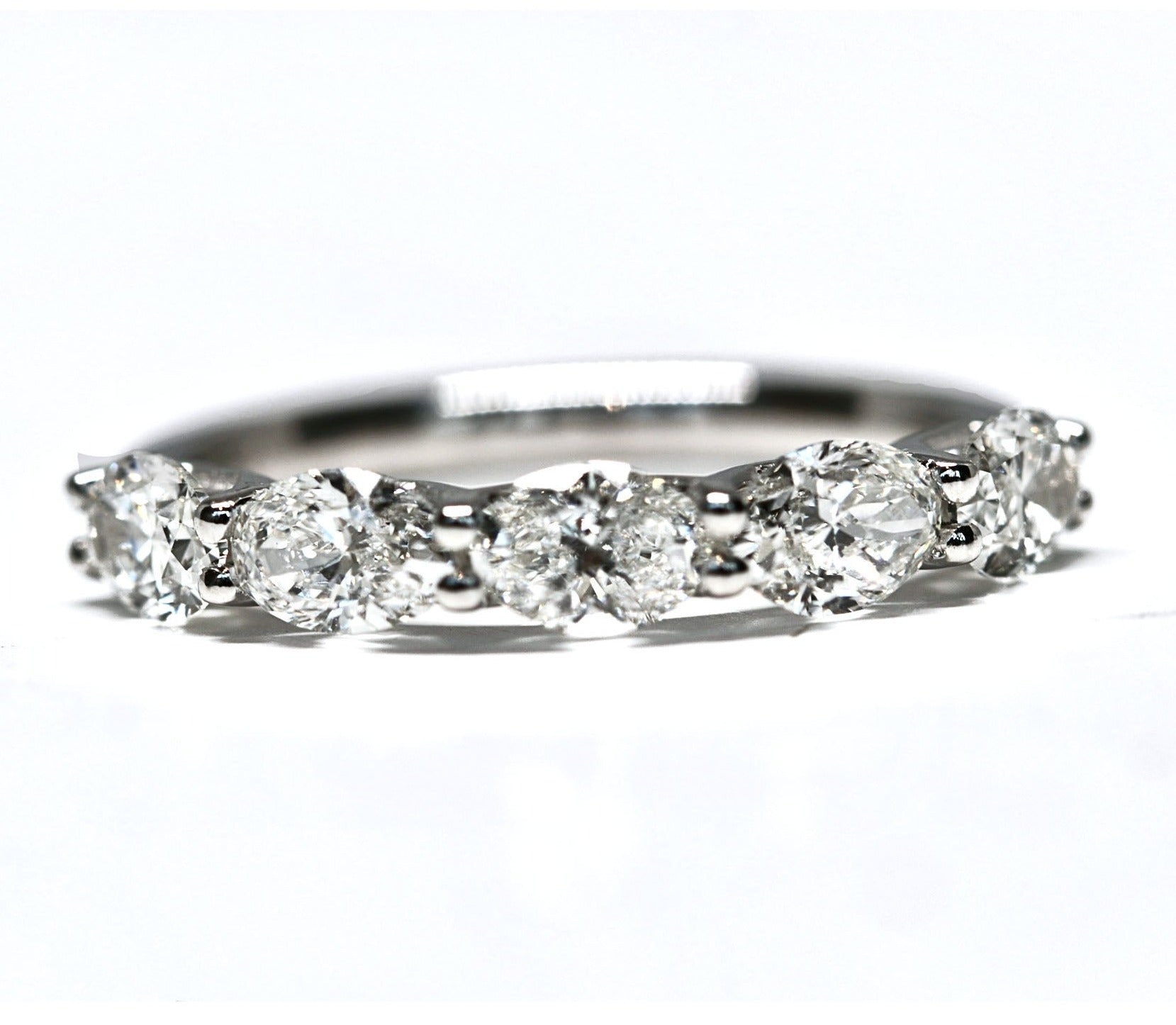 5 Stone Oval Cut Wedding Band