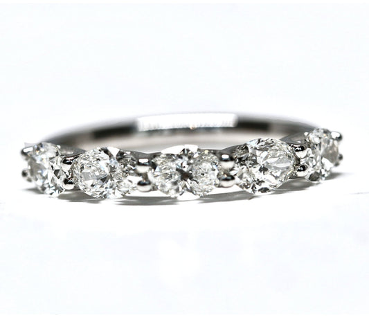 5 Stone Oval Cut Wedding Band