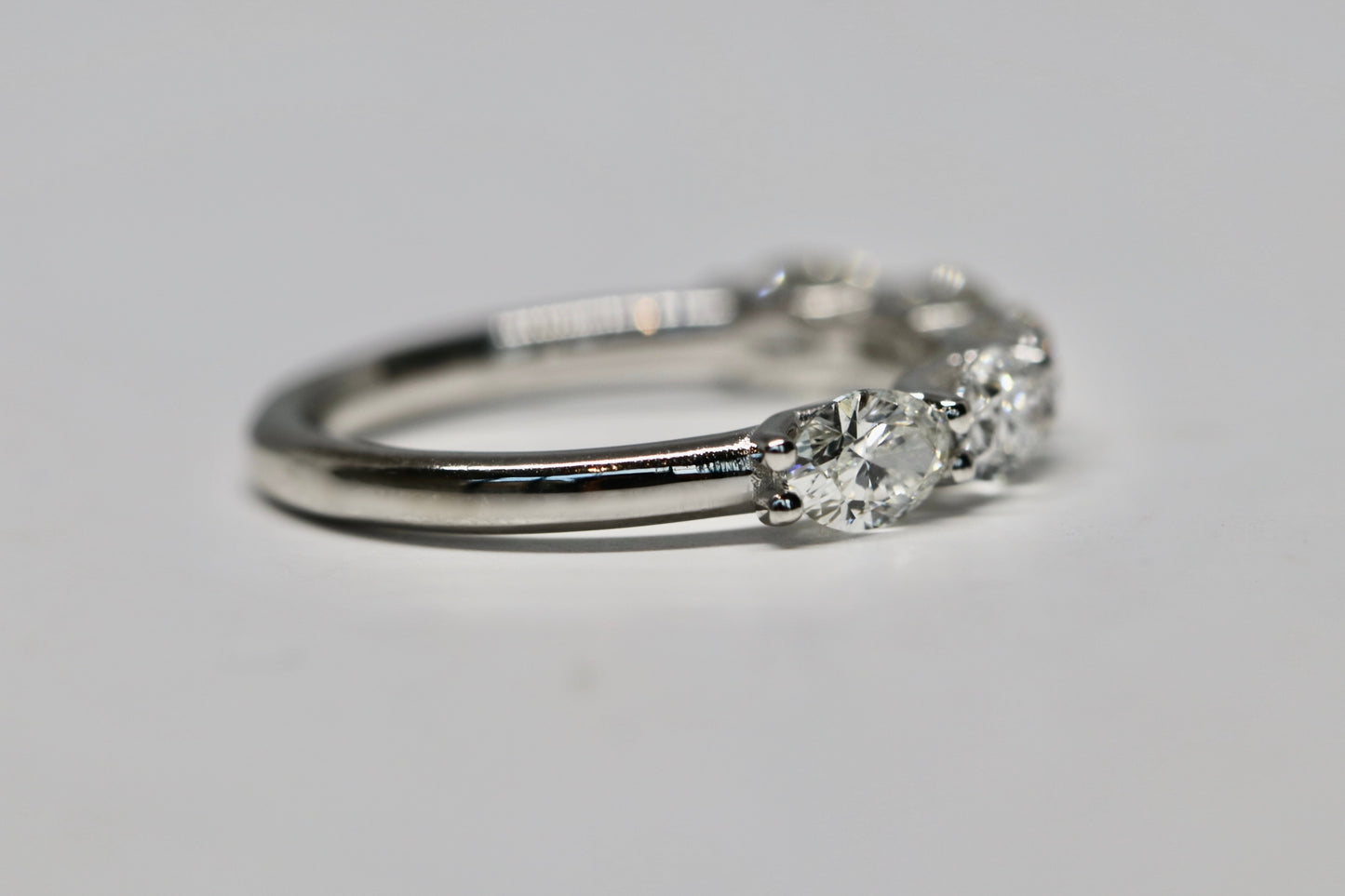5 Stone Oval Cut Wedding Band