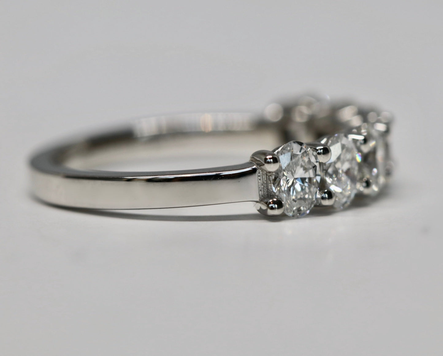 7 Stone Diamond Wedding Band in 18K