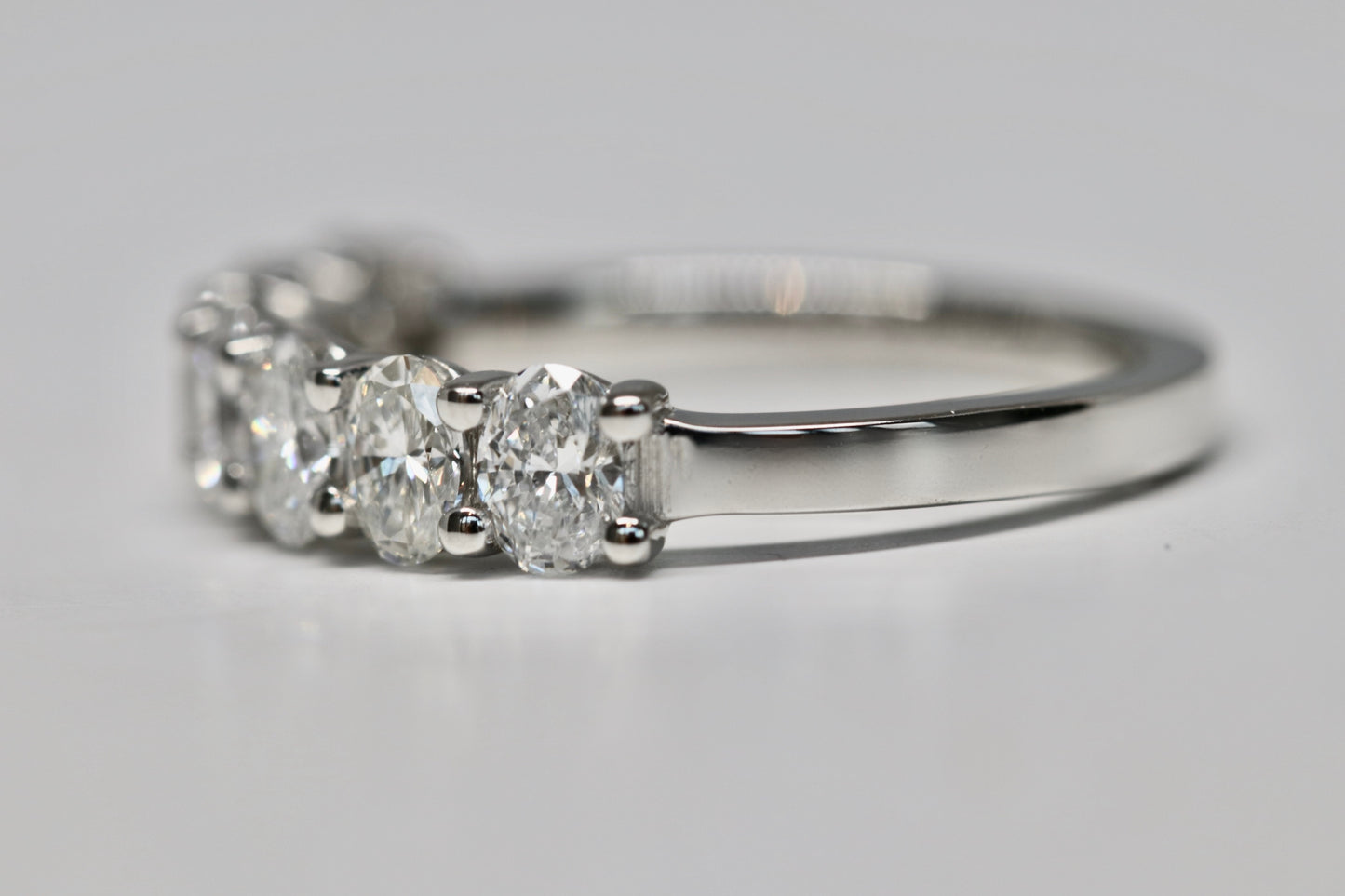 7 Stone Diamond Wedding Band in 18K