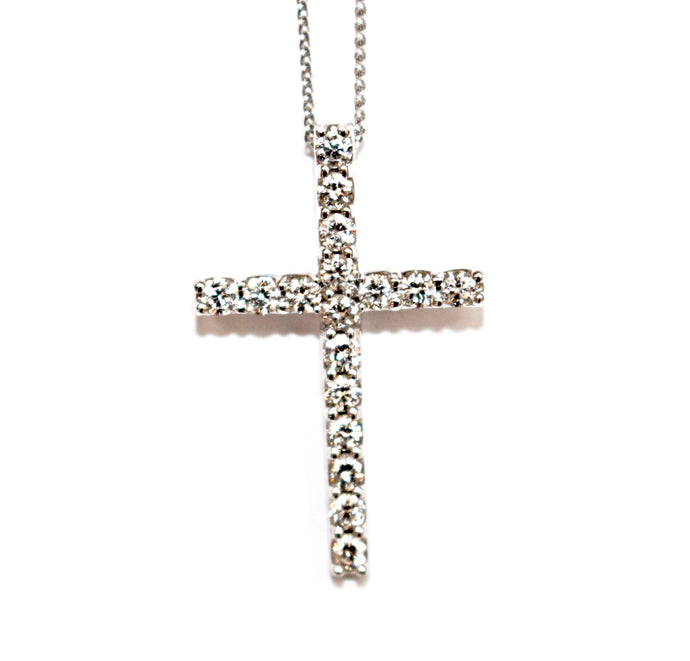 Large Diamond Cross Pendant