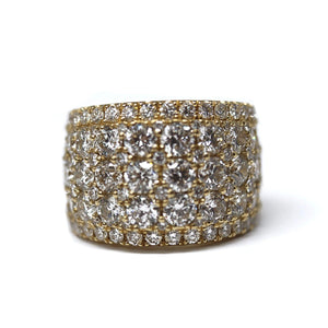 Wide Diamond Fashion Ring in 14kt Yellow Gold