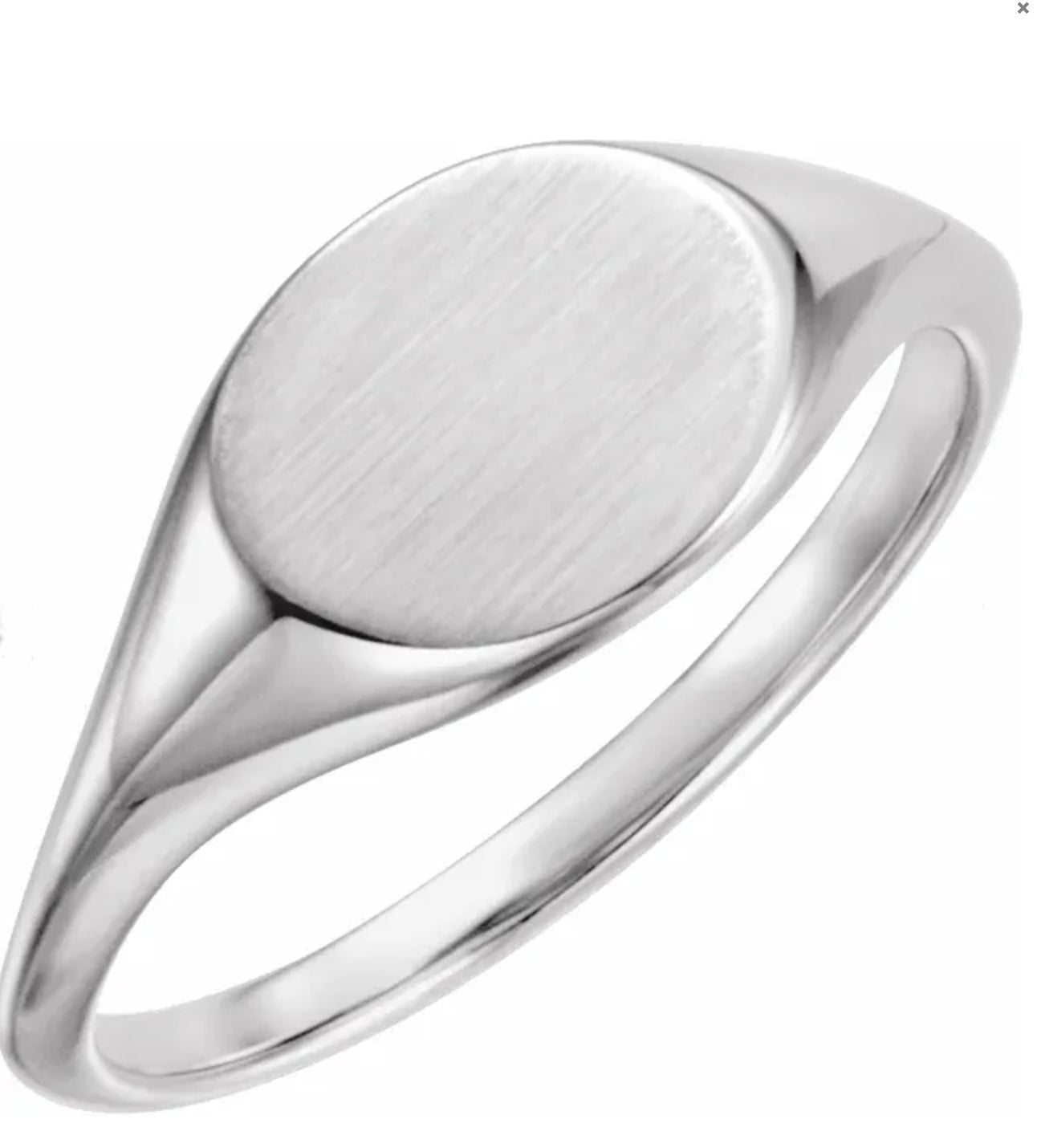 Sterling Silver 11x9 mm Oval Signet Ring