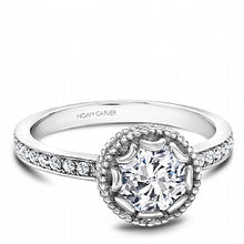 white gold diamond engagement ring for a round diamond