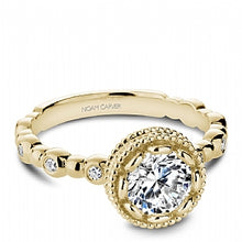 yellow old bezel set round diamond engagement ring