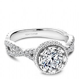 braided diamond engagement ring