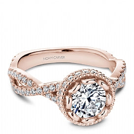 rose gold infinity engagement ring