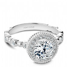 platinum halo antique engagement ring with mil-grain