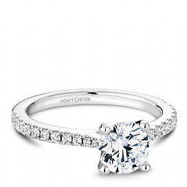 Shared Prong Engagement Ring R046-01WM