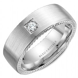 Men's Wedding Band RYL-090WD8 White Gold