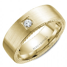 Men's Wedding Band RYL-090WD8 Yellow Gold