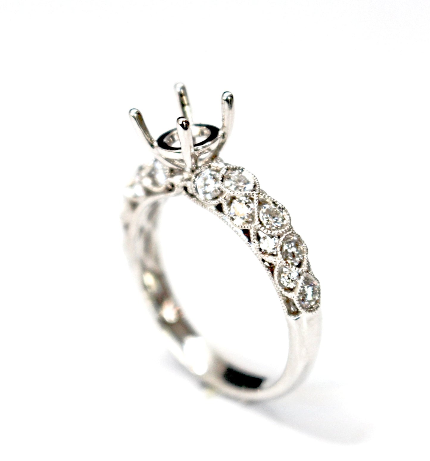 High Detail Domed Diamondaire Engagement Ring