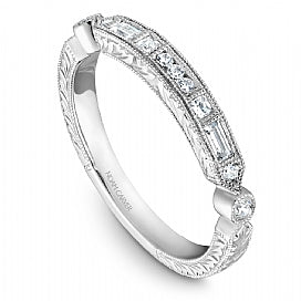 Decorative Baguette and Round Diamond Stackable STC1-4WME