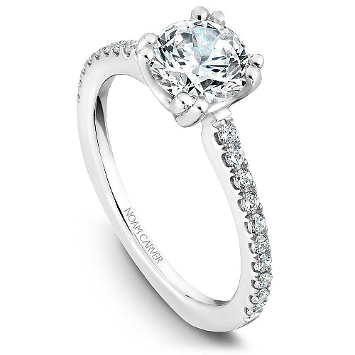 Shared Prong Engagement Ring