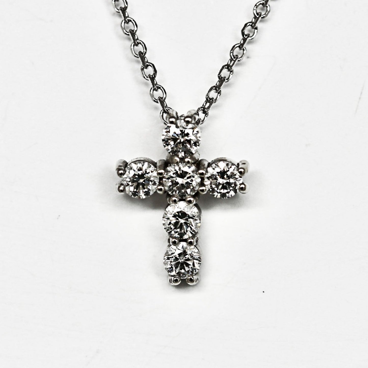 Diamond Cross Necklace with Lots of POP and Sparkle in 14kt Rose, White, or Yellow Gold
