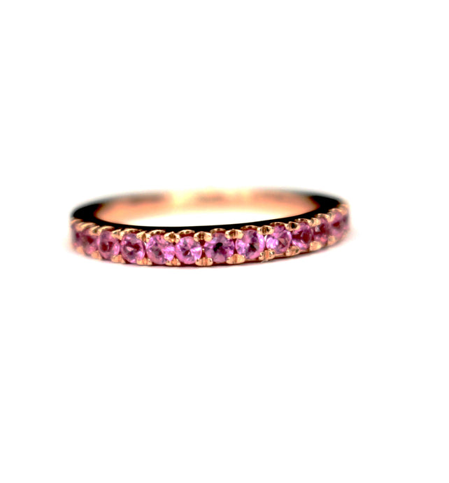 Rose Gold Stackable with Pink Sapphires