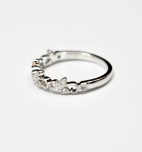 Vintage Inspired Diamond and Vine Shaped Stackable