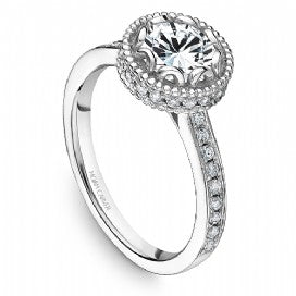 Channel Set Engagement Ring R012-01WM