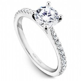 Shared Prong Engagement Ring R046-01WM