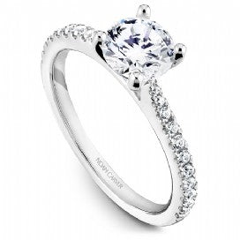 Shared Prong Engagement Ring R046-01WM