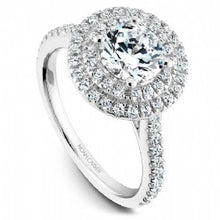 Shared Prong Halo Engagement Ring R051-01WM