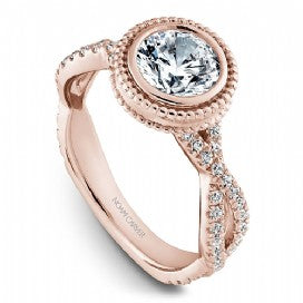 rose gold noam carver braided engagement ring