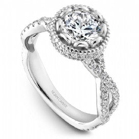Shared Prong Engagement Ring R015-01WM