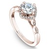 Shared Prong Halo Engagement Ring B084-01RM