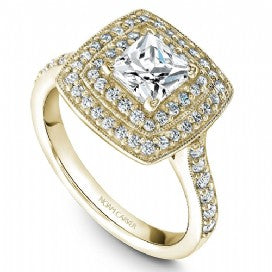 Yellow Gold Double Halo Engagement Ring