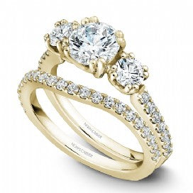3-Stone Shared Prong Engagement Ring B001-05YM