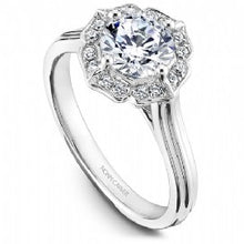 Shared Prong Halo Engagement Ring R030-01WM