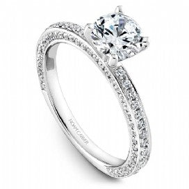 Shared Prong Engagement Ring R048-01WM