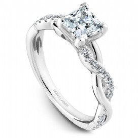 braided diamond engagement ring