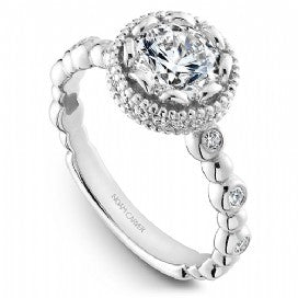 Channel Set Engagement Ring R014-01WM