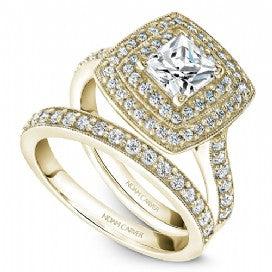 Shared Prong Halo Engagement Ring B182-01YM