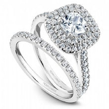 Shared Prong Halo Engagement Ring R051-05WM